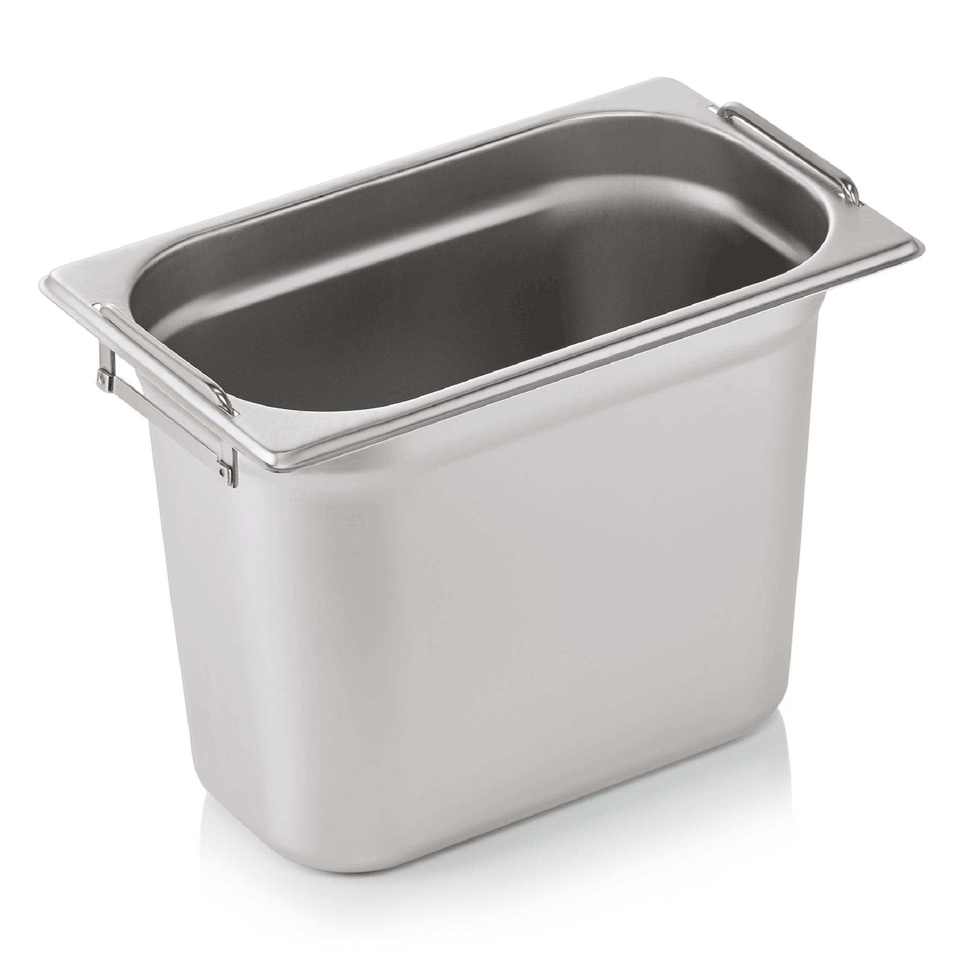 Bac GN 1/4 Inox avec Poignées Tombantes 5,5 L H 200 mm - WAS Germany - Mathon