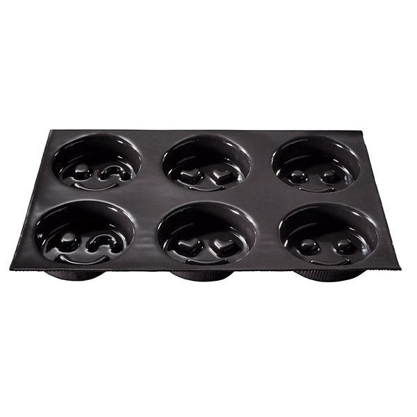 Moule 6 Smileys en silicone Flexipan - Mathon - 1