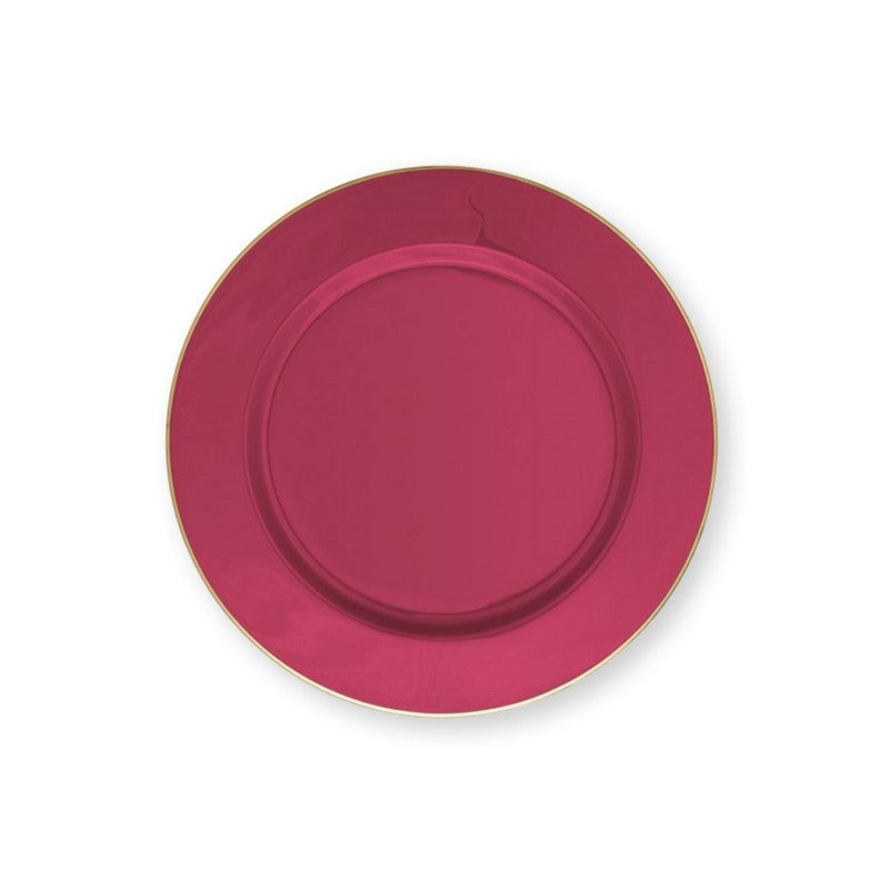 Lot de 2 Assiettes de présentation Flower Festival en métal Rose - 32cm Pip Studio - Mathon