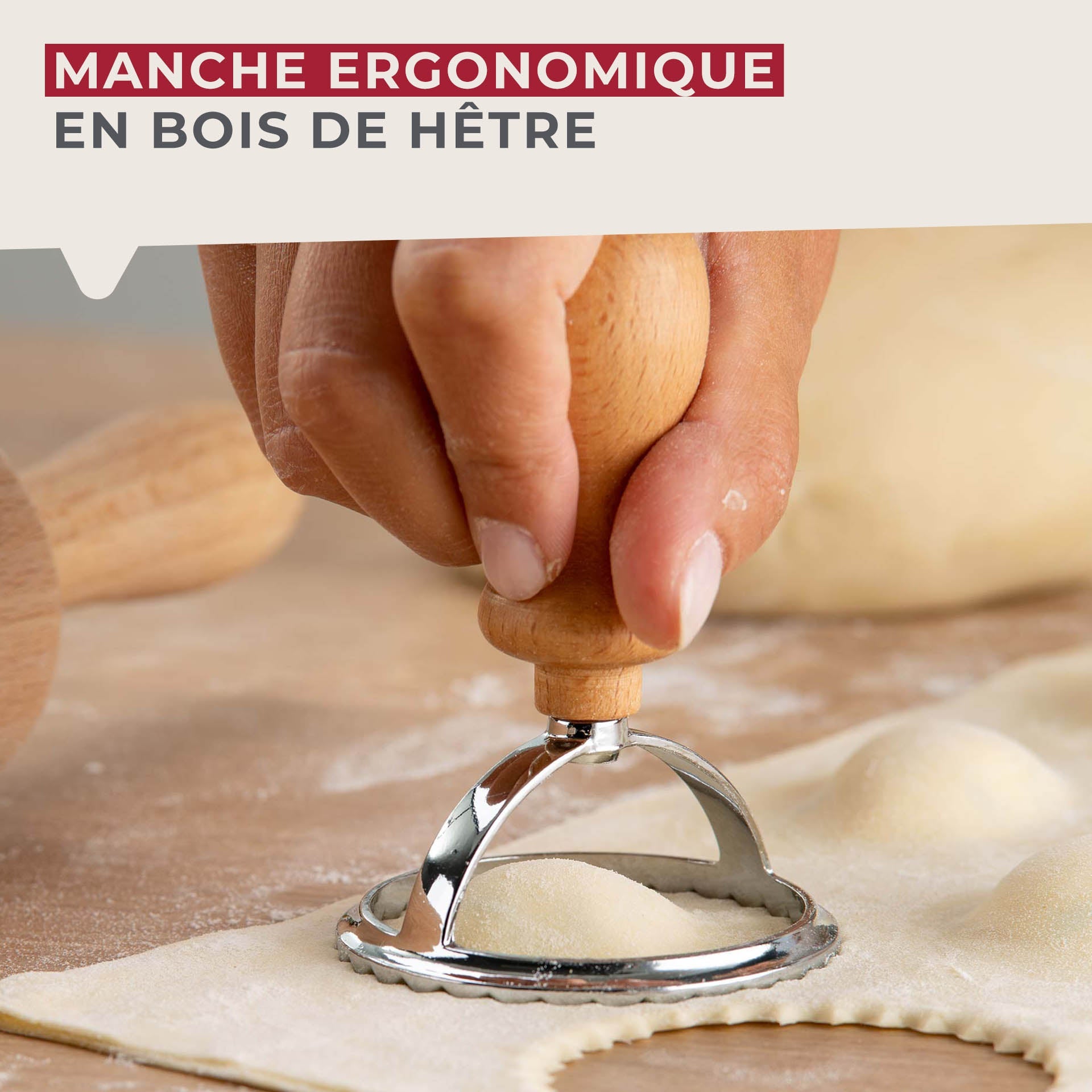 Emporte-pièce ravioli rond et cannelé 6,5 cm  Pizza & Pasta Fackelmann - Mathon - 7