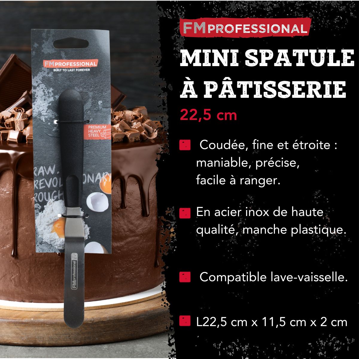 Ensemble de 2 Mini spatules coudées 22,5 cm FM Professional - Mathon - 3