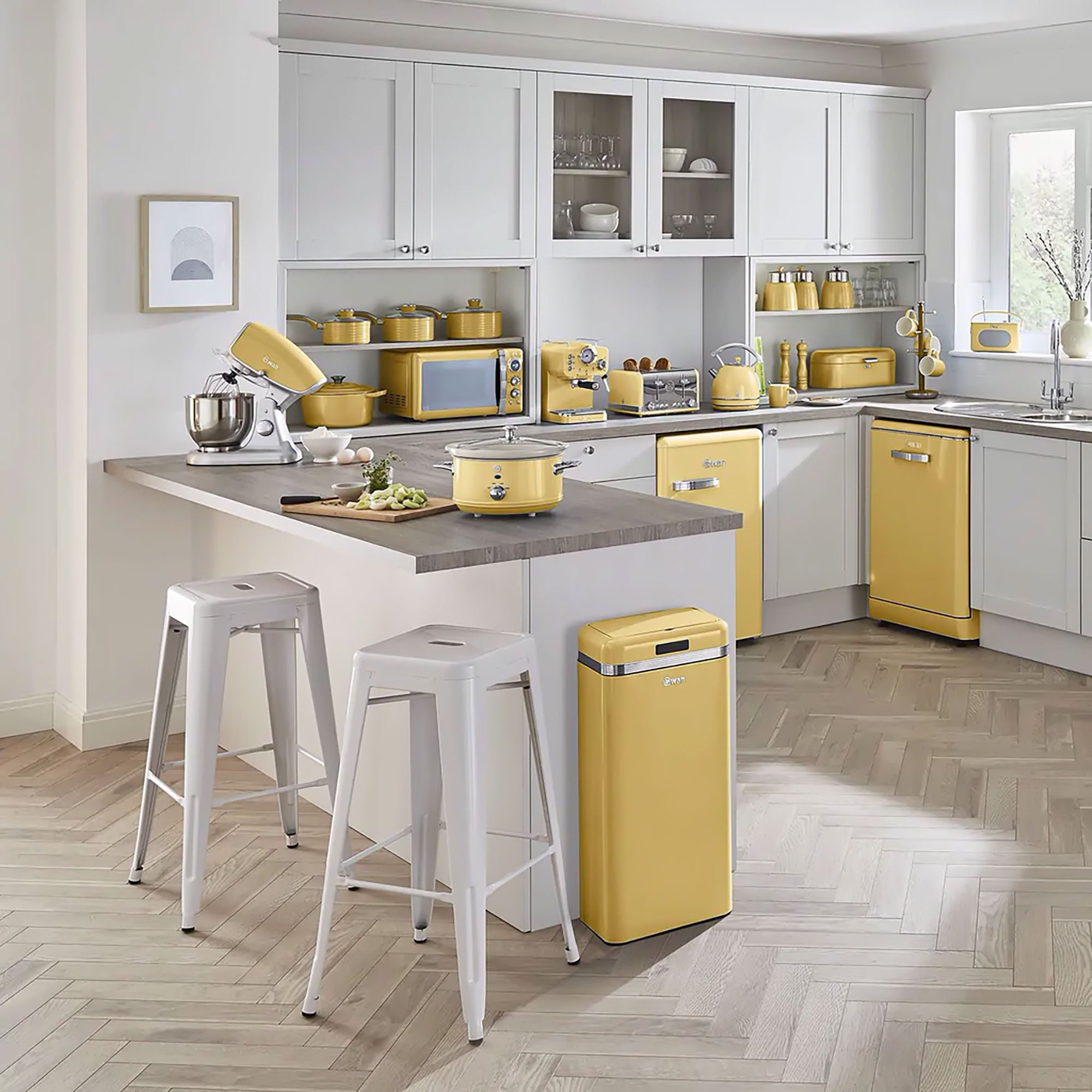 Retro Mijoteuse 3,5L Poêle Amovible en Céramique Antiadhésive, Vintage 200 Jaune SF17021YELNEU - Mathon - 6