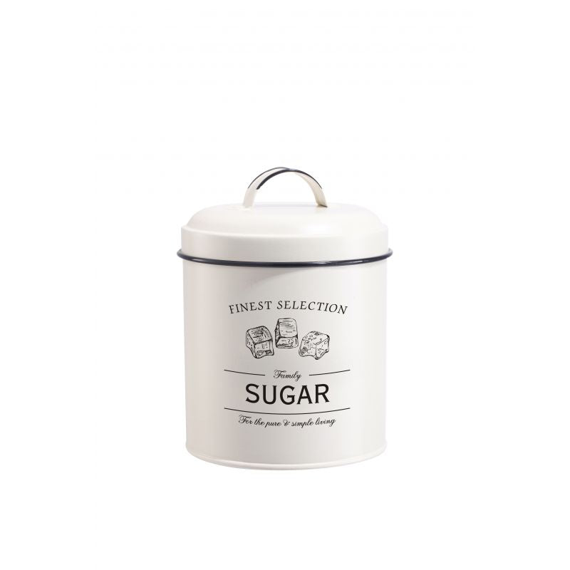 Ensemble boîte à pain et boîte à conserve vintage 4 pièces Crème Herzberg HG04418 Herzberg - Mathon - 6