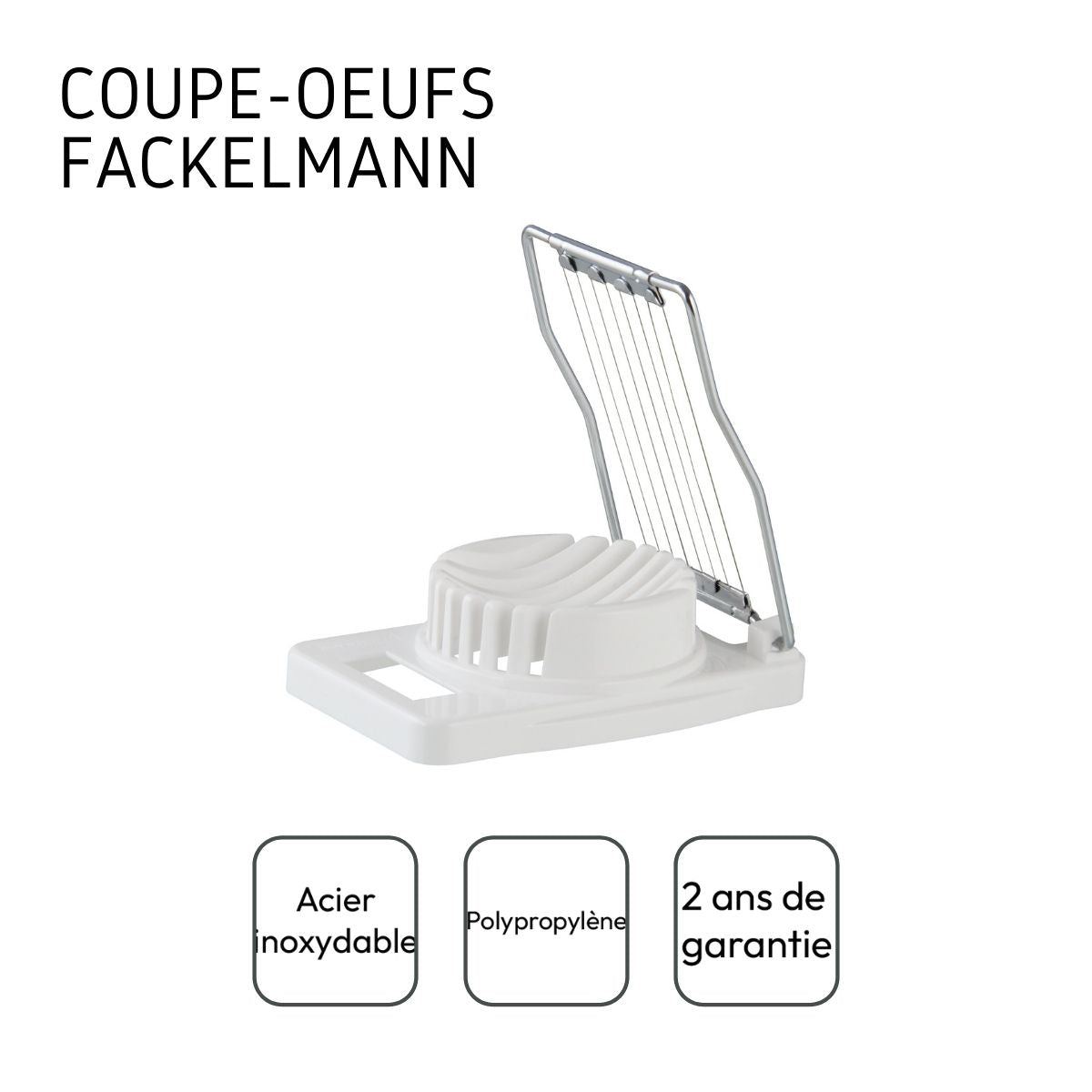 Coupe-œuf dur plastique et inox  Handmade Tradition Fackelmann - Mathon - 4