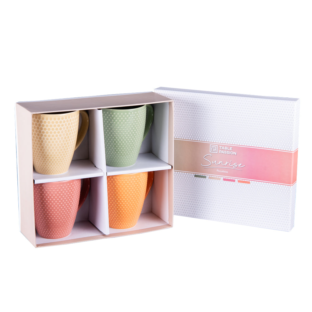 Coffret de 4 mugs Sunrise 35 cl Table passion - Mathon - 2