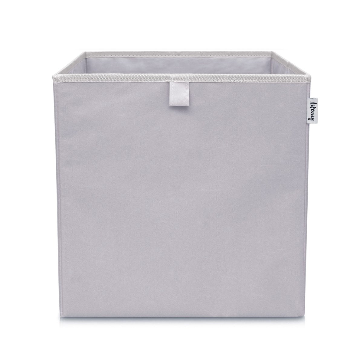 Boîte de rangement coloris gris clair, compatible avec l