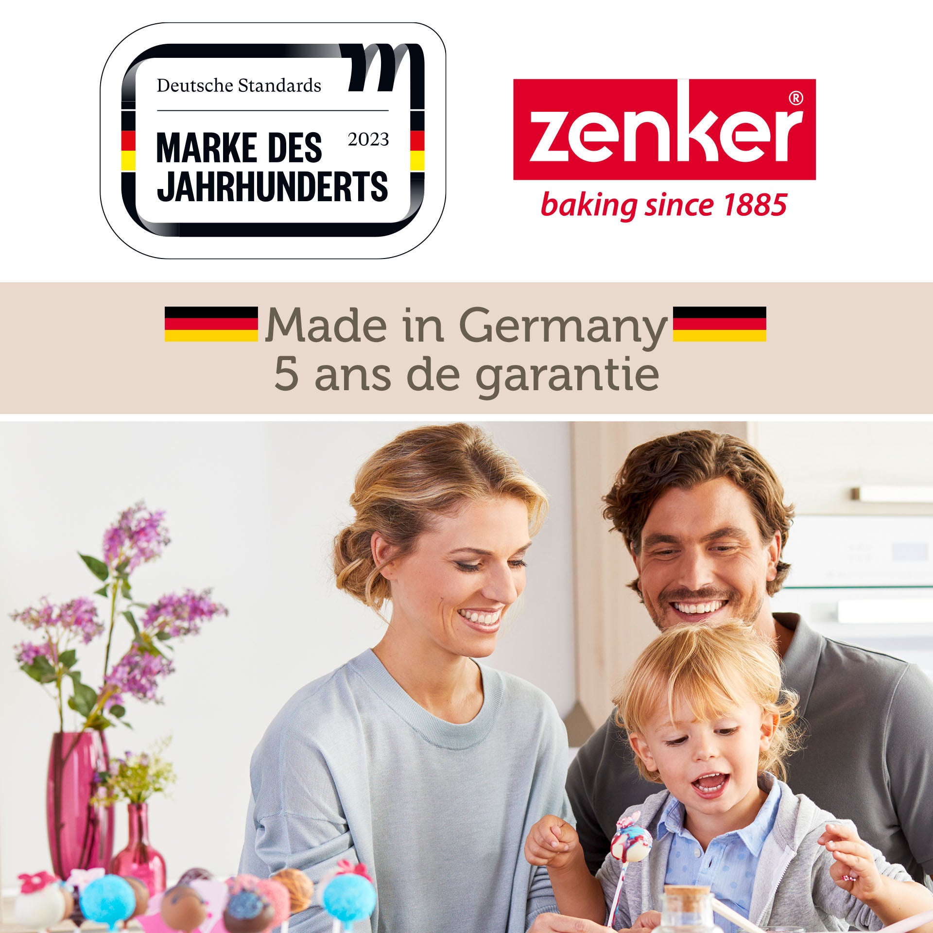 Moule à gâteaux individuels 9 empreintes avec couvercle 29 x 29 cm Zenker Bake Click and Go Zenker - Mathon - 8