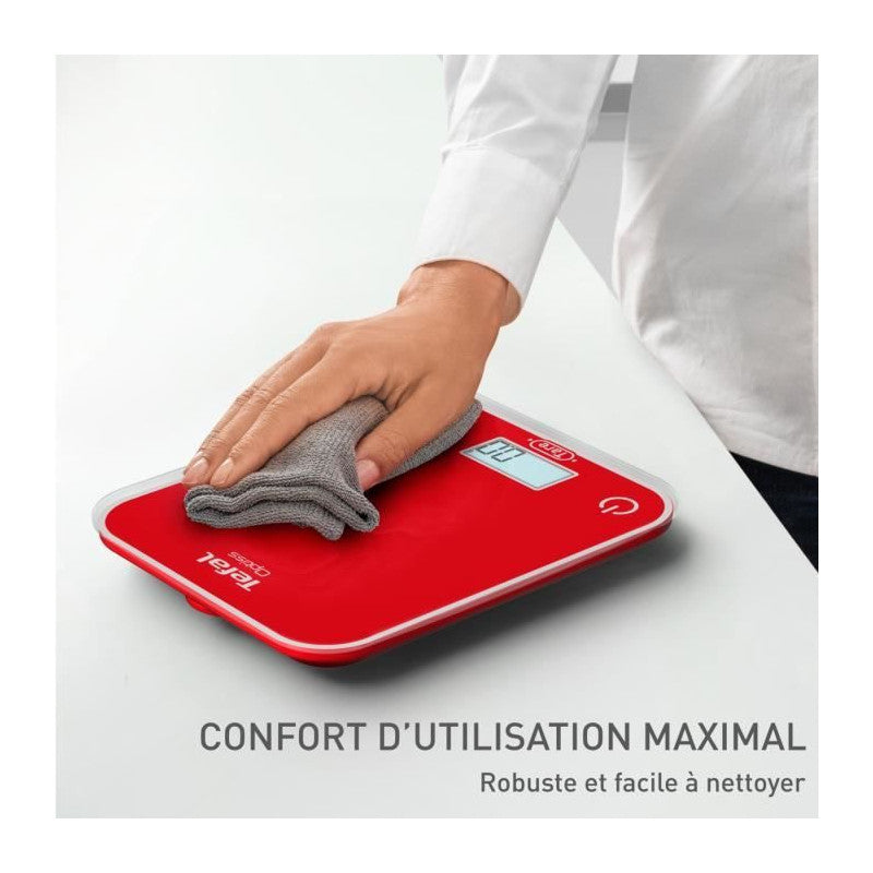 Optiss Balance De Cuisine électronique, écran Rétroéclairé, Résistance Aux Rayures, Capacité De 5 Kg, Framboise Bc5 Tefal - Mathon - 3