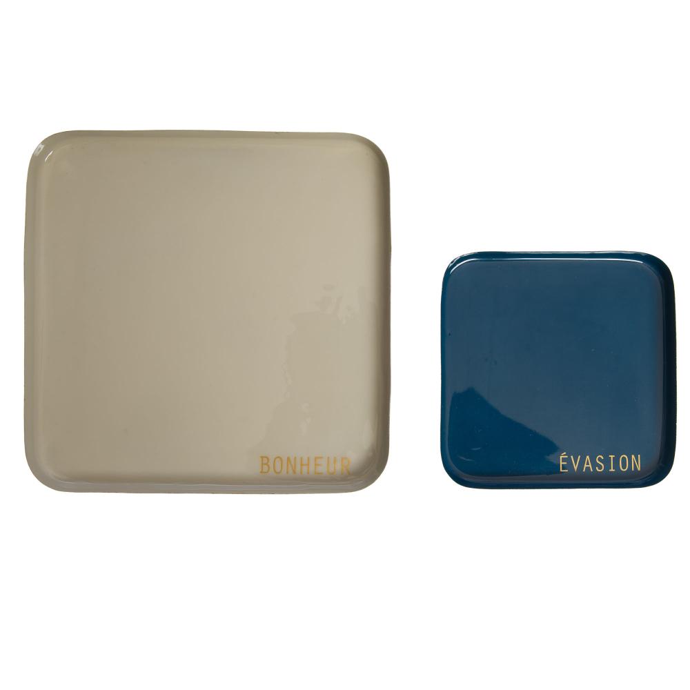 Set de 2 plateaux évasion métal Amadeus - Mathon - 1