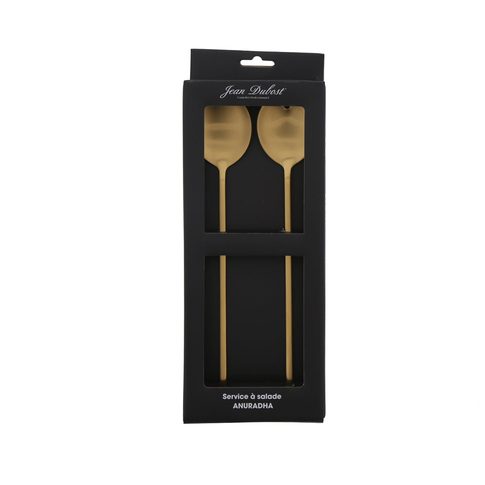 Service à salade Anuradha doré Jean Dubost - Mathon