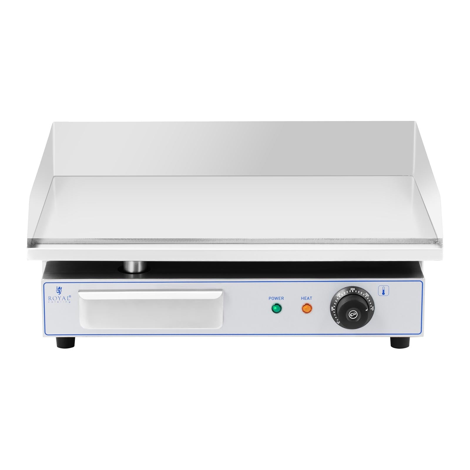 Plancha électrique professionnelle en inox pour restaurant de table 1 feu 55 x 40 cm (3 000 watts, 550 x 400 mm, lisse) 14_0004070 - Mathon - 5