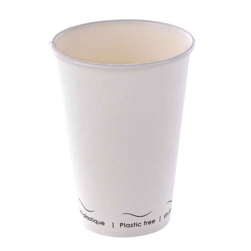 50Pcs - Gobelet Eden blanc en carton sans plastique, Waterbased  H91mm 200ml FirstPack - Mathon - 1