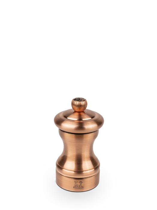 Bistro Chef Moulin à sel manuel en inox, cuivré, 10 cm - 4in Peugeot - Mathon - 1