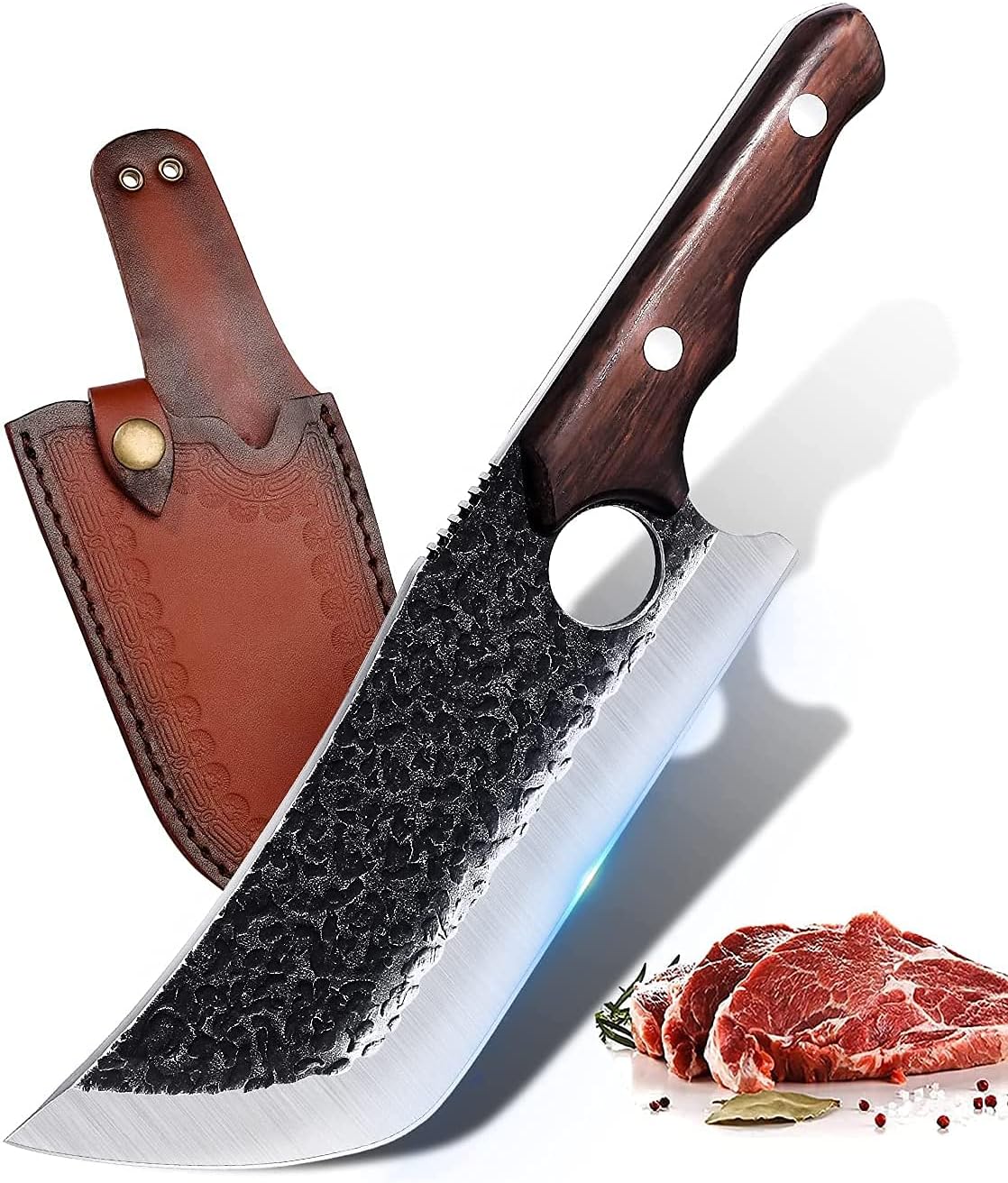 Couteau Boucher de Cuisine Japonais Couteau Viking en Acier Carboné Vendos85 - Mathon