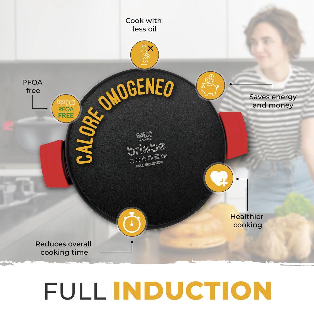 Faitout Induction Antiadhésif Titane 28cm, Fonte d