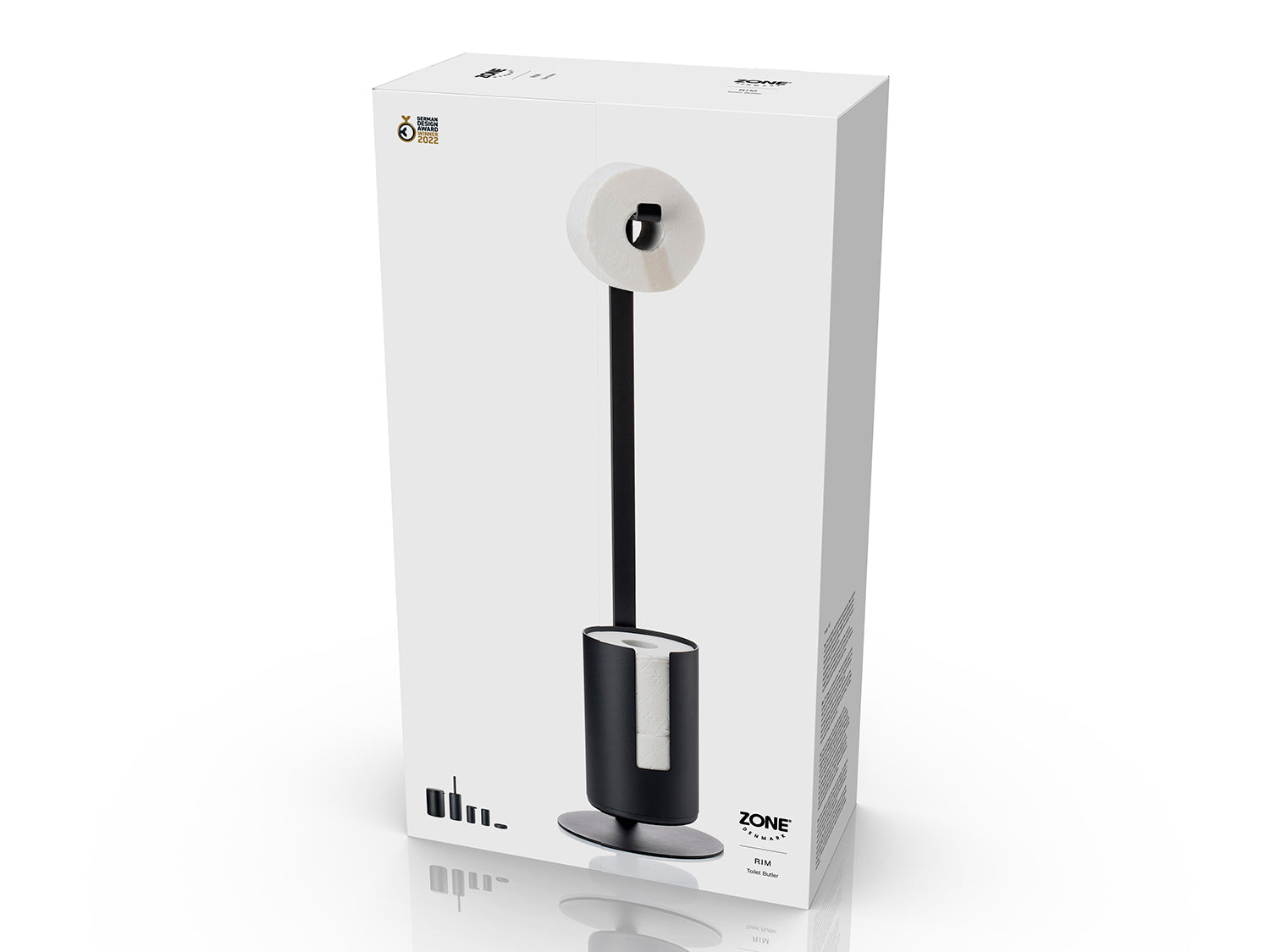 Porte-rouleau autoportant RIM en aluminium Noir Zone Denmark - Mathon - 5