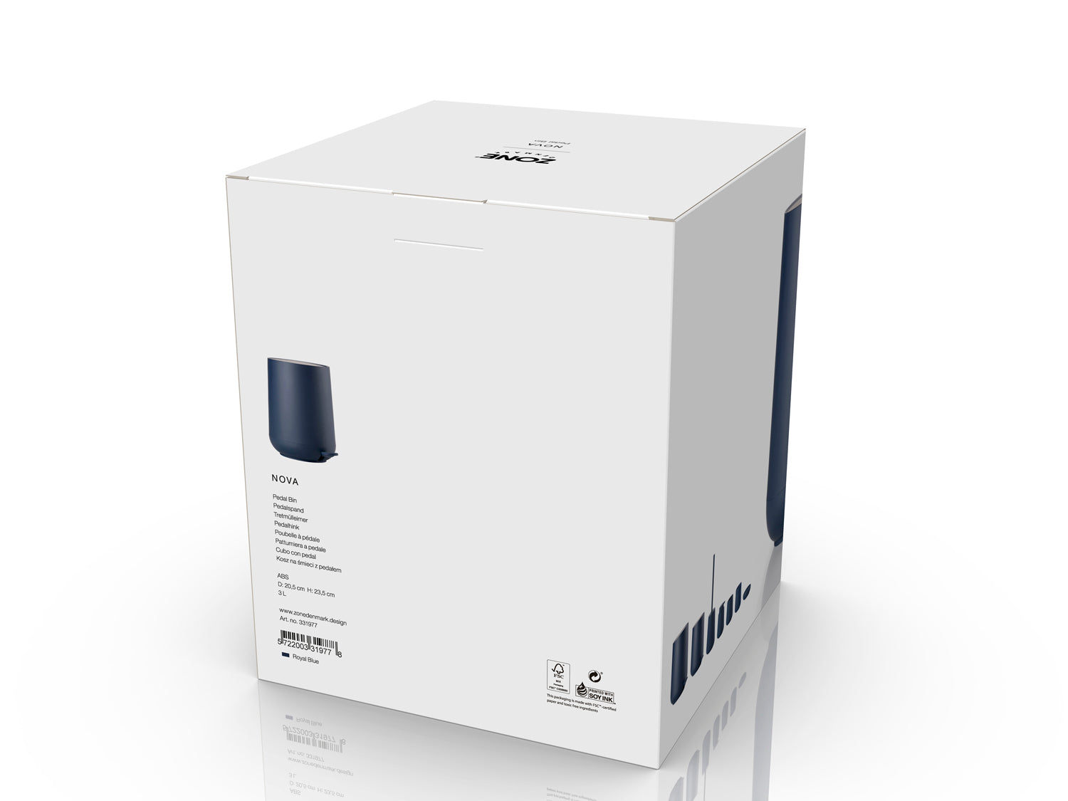 Poubelle à pédale NOVA en abs Bleu roi Zone Denmark - Mathon - 4