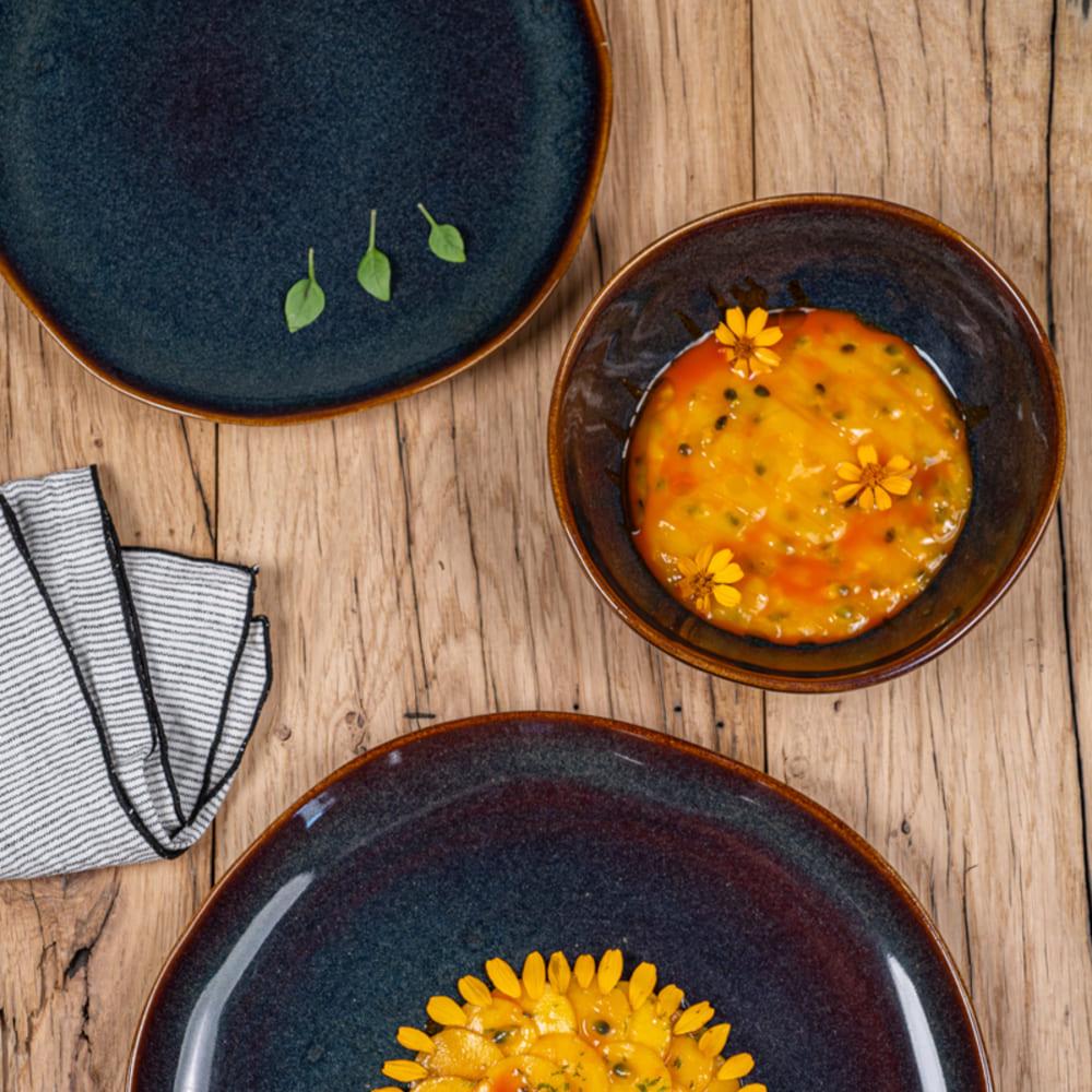 Bol Symphony bleu 14 cm (lot de 2) Table passion - Mathon - 2