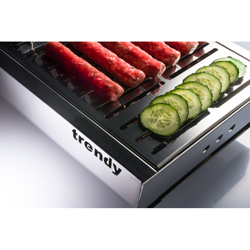 Barbecue portable en acier inoxydable trendy, compact et élégant, 44 x 29,5 x 12 cm Don Hierro - Mathon - 7