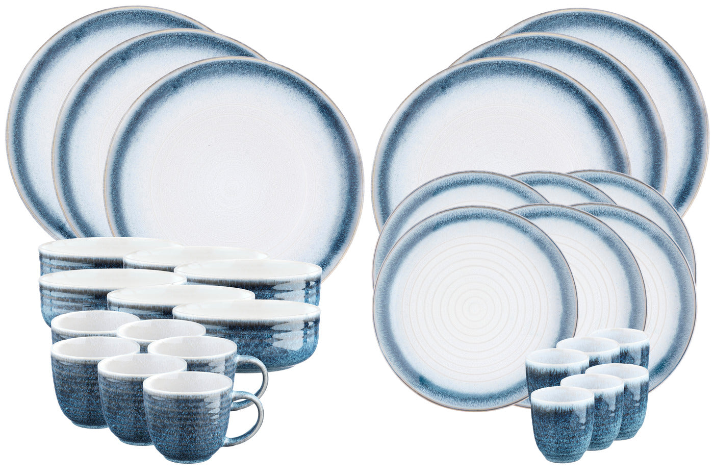 Lot de 30 set complet en grès bleu D Björn - Mathon - 1