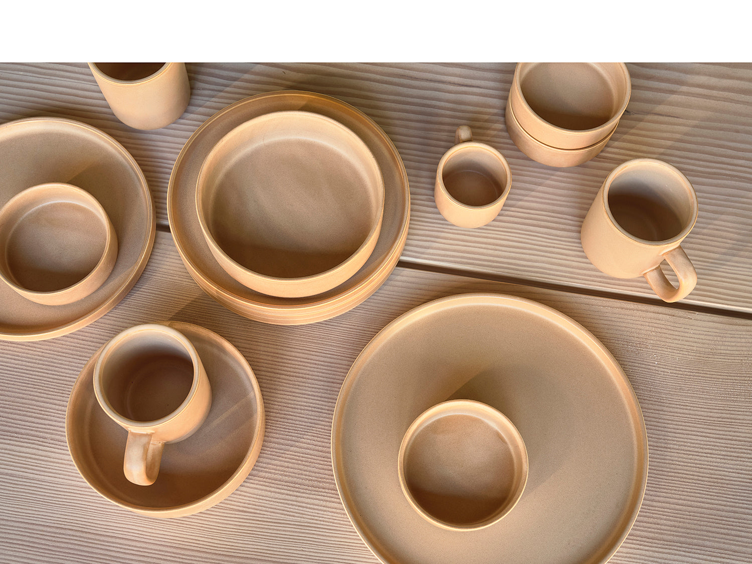 Set de 2 assiettes plates FJORD en porcelaine Crème Villa Collection - Mathon - 6