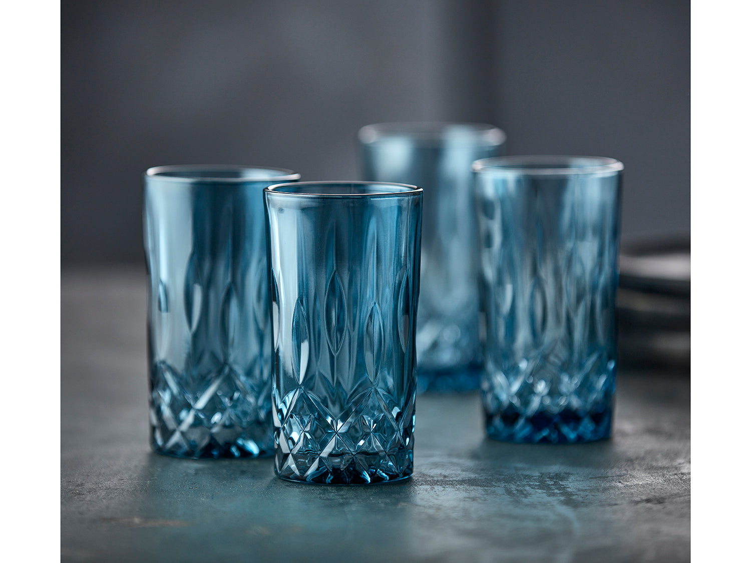 Verre highball Sorrento en Verre Bleu Lyngby Glas - Mathon - 7