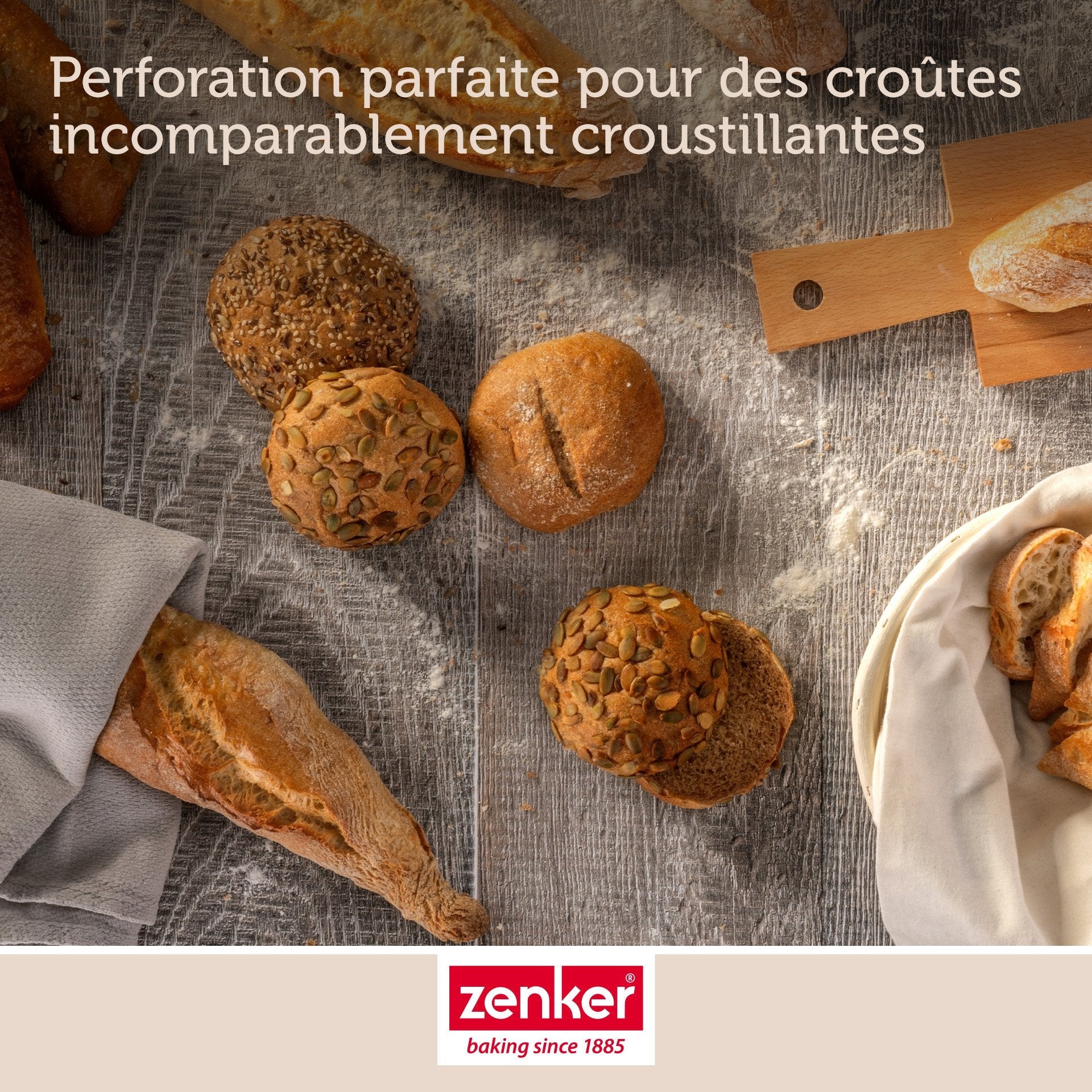 Moule à petits pains individuels ronds 6 empreintes 33 x 22 cm Zenker Mojave Gold Zenker - Mathon - 7