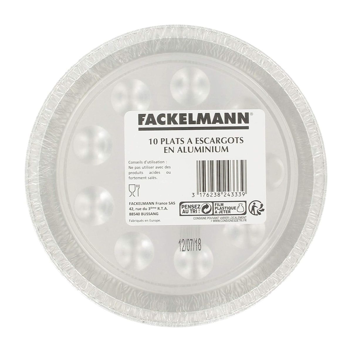 Lot de 10 plats à escargots en aluminium 17,5 cm Fackelmann - Mathon - 7