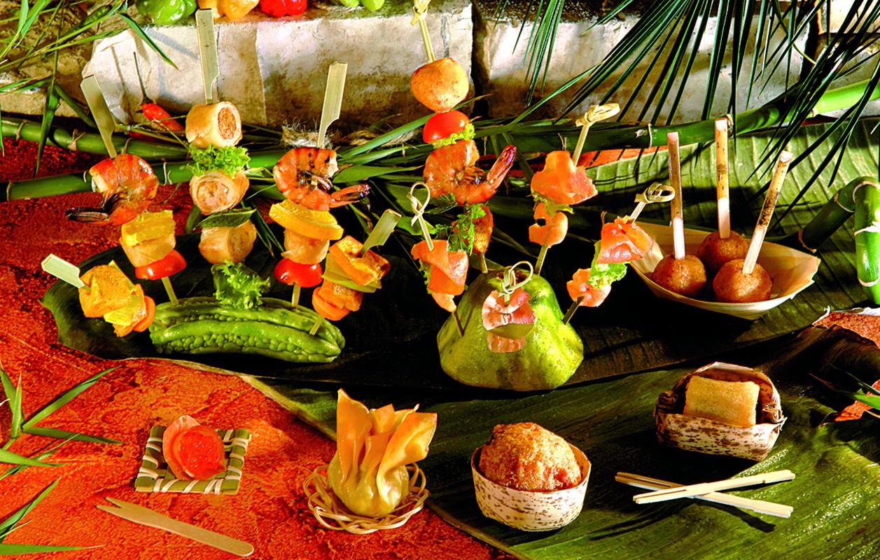 100Pcs - Pique bambou fourchette   H90mm FirstPack - Mathon - 2