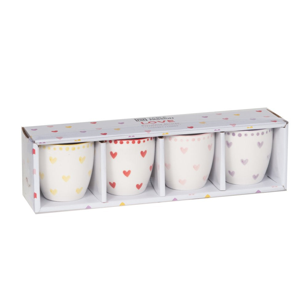 Coffret de 4 tasses Love 13 cl Table passion - Mathon - 2