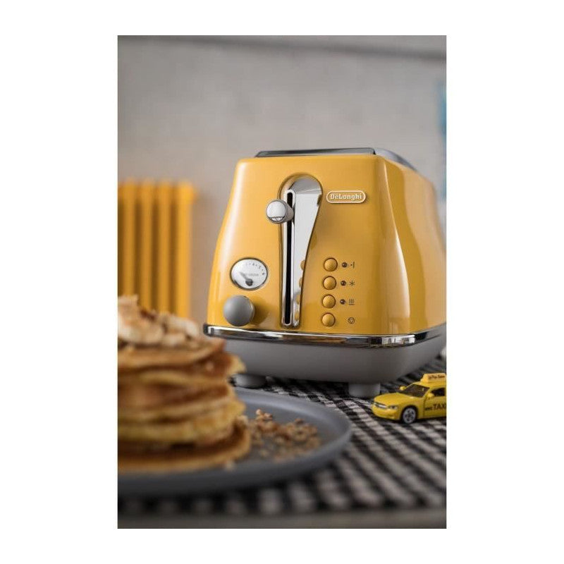 Toaster Icona Capitals 2 Tranches - Jaune - Delonghi - Mathon - 5