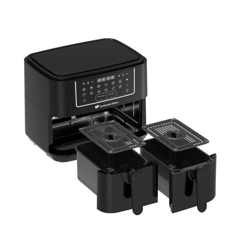 Friteuse A Air Sans Huile Continental Edison - Rfrsh24002cb - 9 L - Double Bacs - 2400w - Noir Continental Edison - Mathon - 5