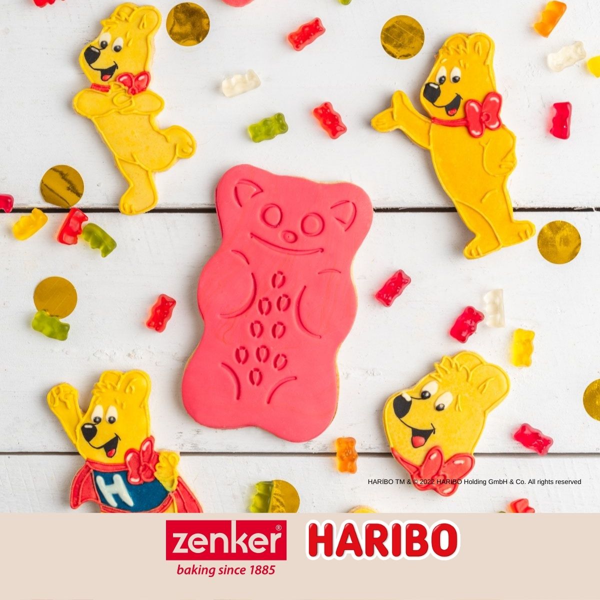 Lot de 3 emporte-pièces oursons en inox Zenker Haribo Zenker - Mathon - 5