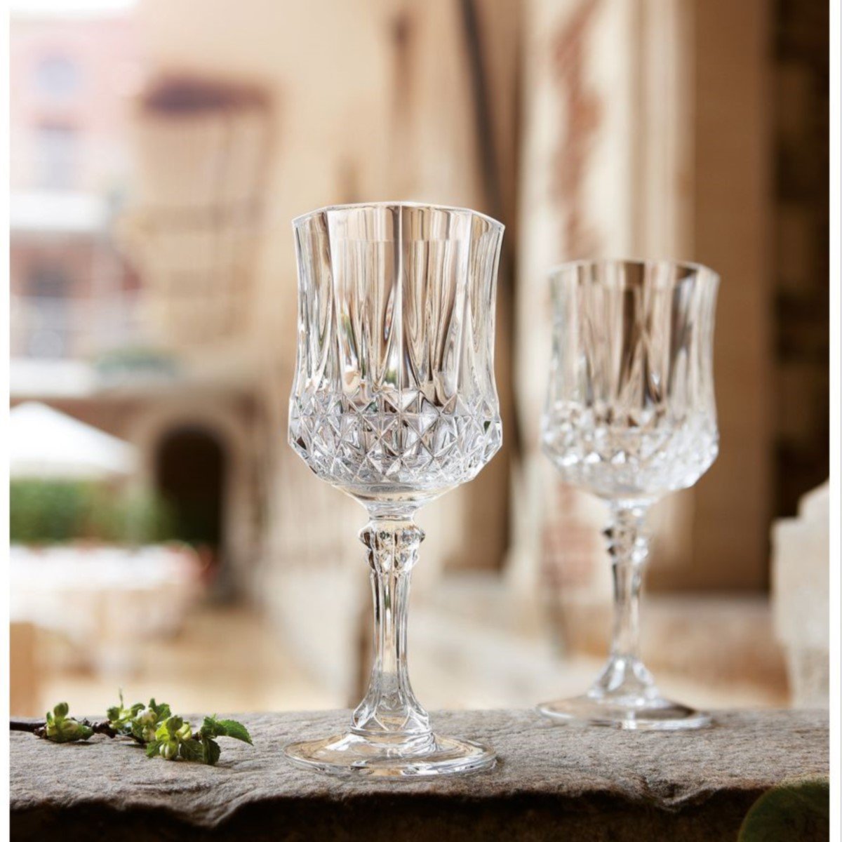 6 verres à pied 25cl Longchamp - Cristal d