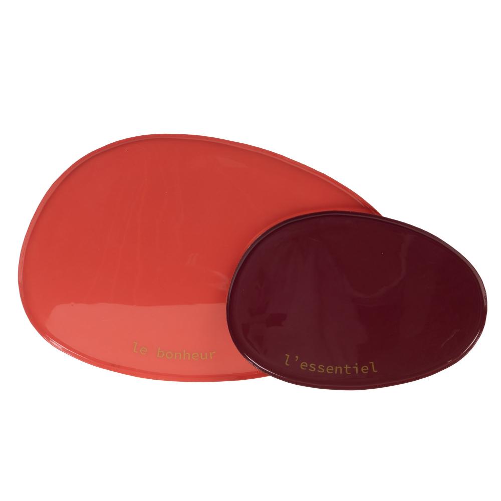 Set de 2 plateaux Elégance en métal Amadeus - Mathon - 1