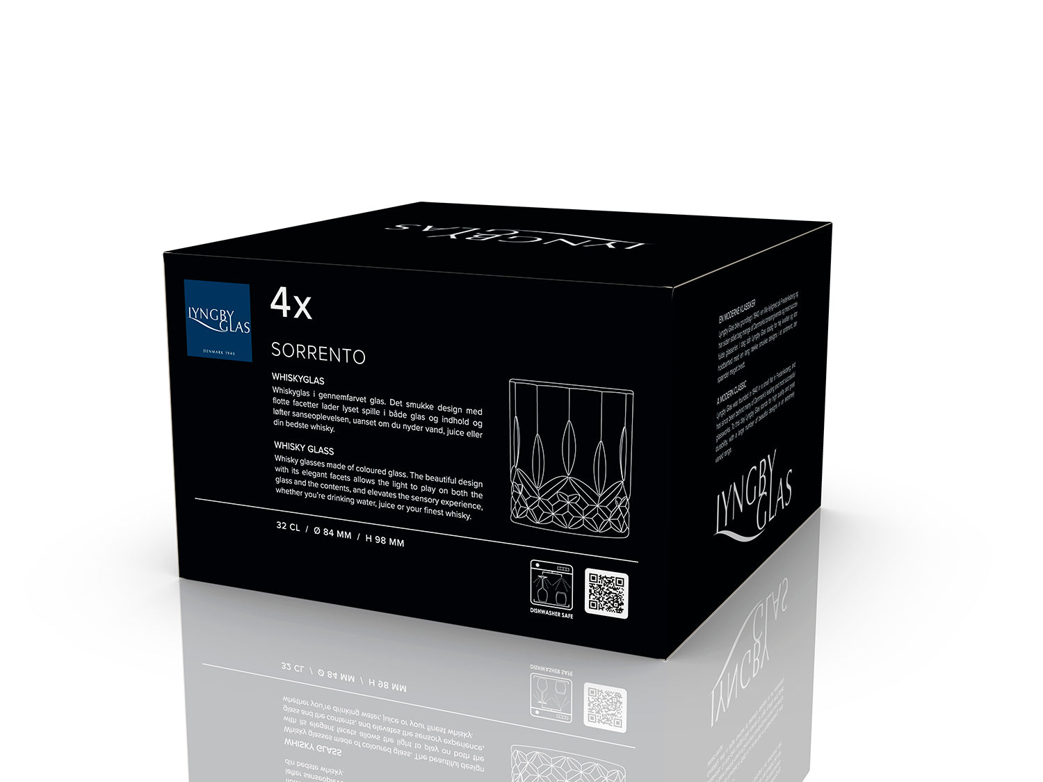 Verre à whisky Sorrento en Verre Bleu Lyngby Glas - Mathon - 5