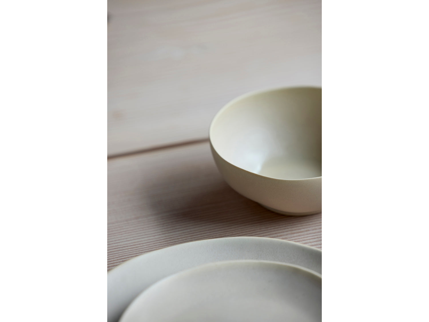 Assiette plate UMAMI en grès Beige doux Villa Collection - Mathon - 4