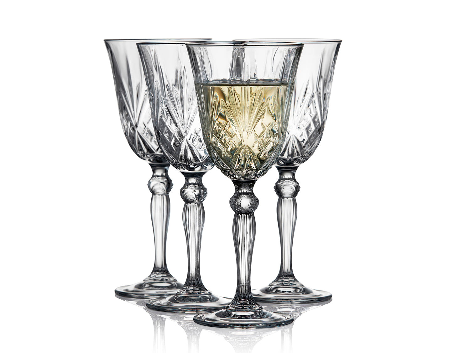 Set de 4 verres à vin blanc MELODIA Transparent Lyngby Glas - Mathon - 1