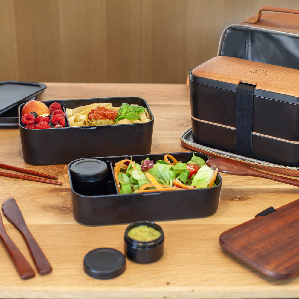 Bento Encastrable 1,5 l noir et bois sapelli Umami - Mathon - 4