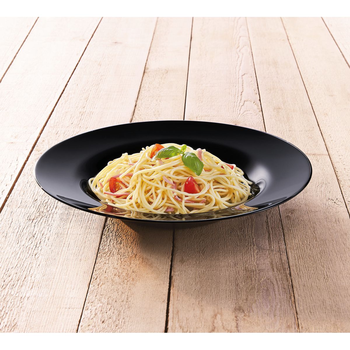 Assiette plate noire 29cm Friend