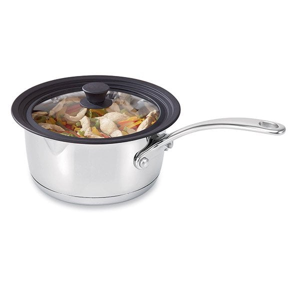 Couvercle en verre et silicone noir multidiamètre 16, 18 et 20 cm Mathon - Mathon - 2