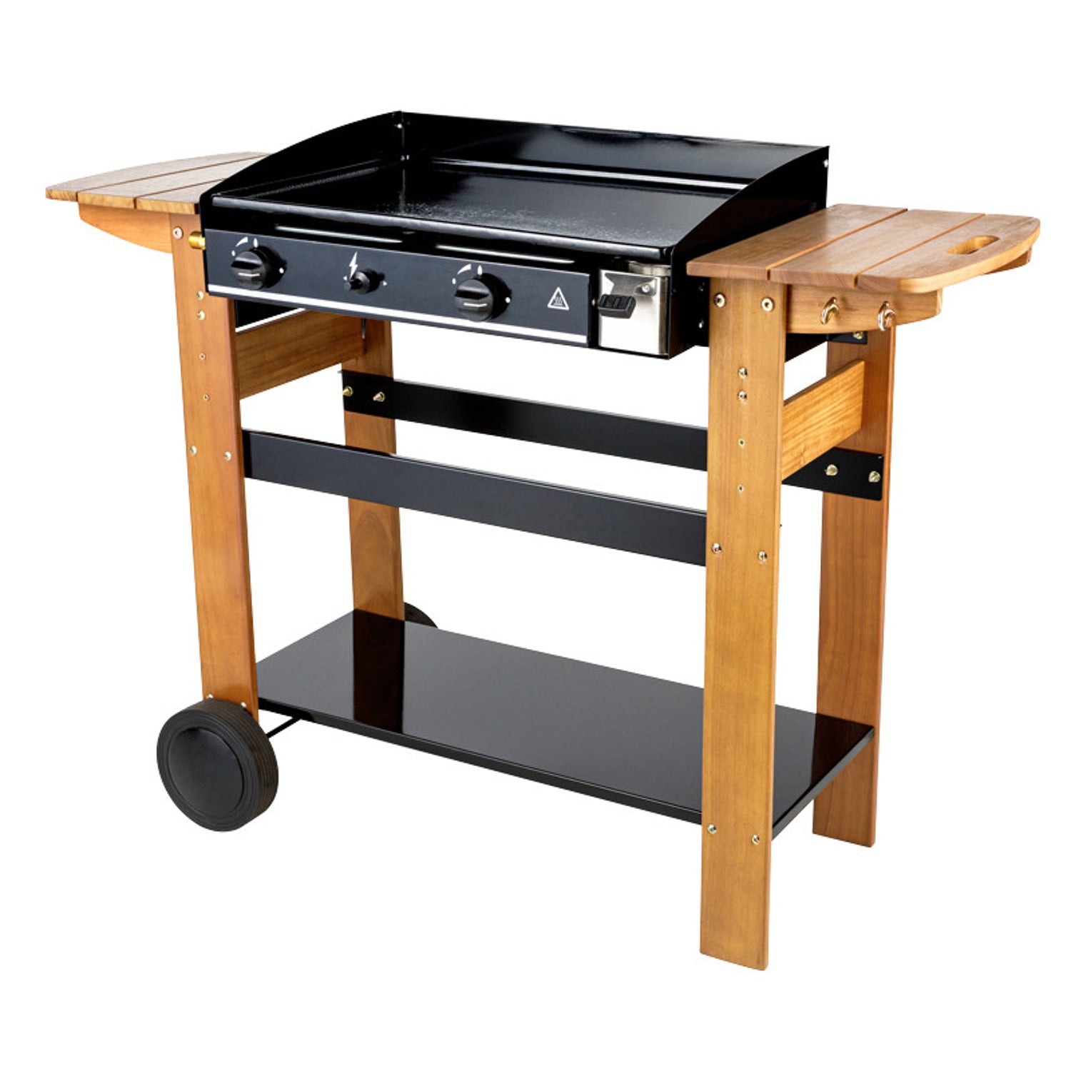 Plancha à gaz ASCAIN 2 feux 6kW - Bois Somagic - Mathon - 1