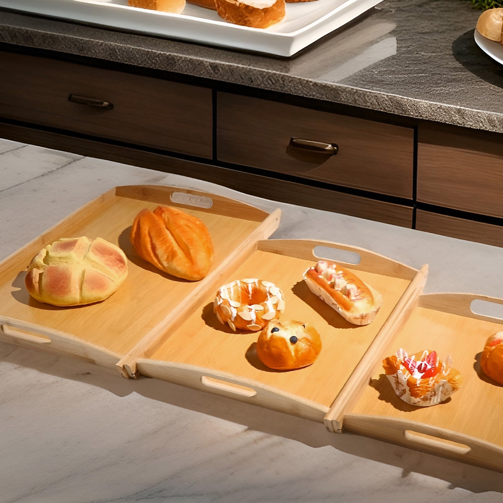 Set 3 Plateaux pour Repas Cheffinger - Mathon - 2