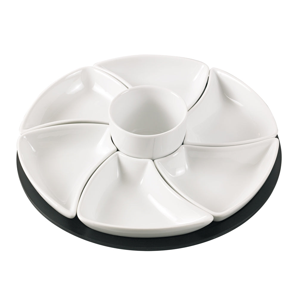 Service apéritif Hélice 8 pièces 30 cm Table passion - Mathon - 1