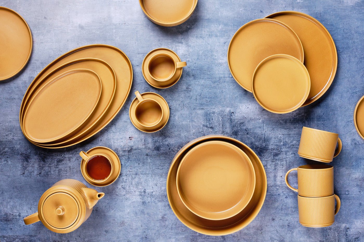 Tasse SCANDI 15cl et soucoupe Ø12cm - 8 pièces - Ocre Björn - Mathon - 6