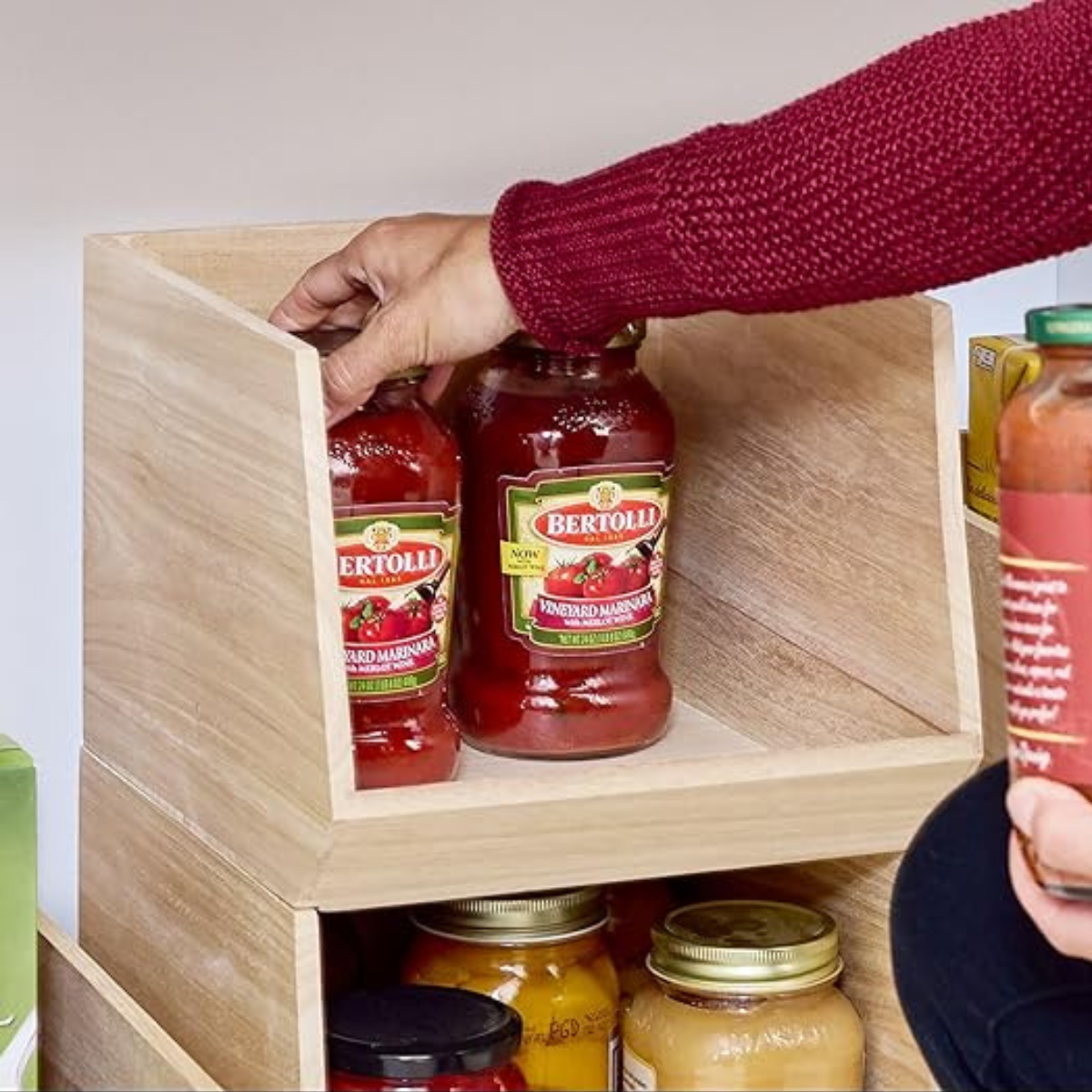 Bac de rangement en bois avec face ouverte L25,4 cm - OKA Calicosy - Mathon - 6