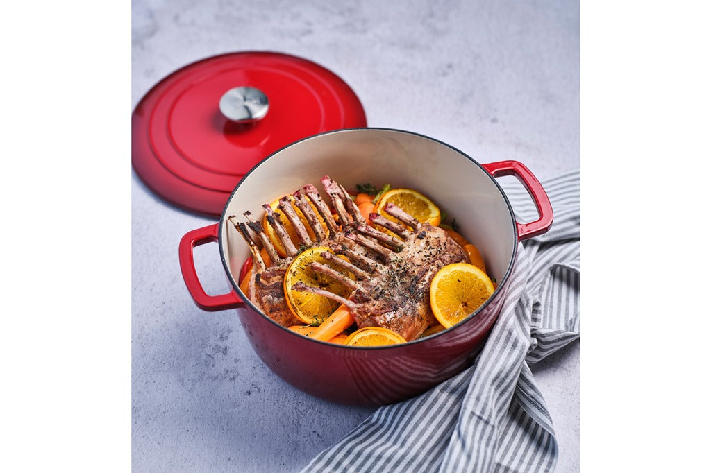 Cocotte en Fonte émaillée, FONTESTIC, Rouge, D28 cm Cosy & Trendy - Mathon - 3