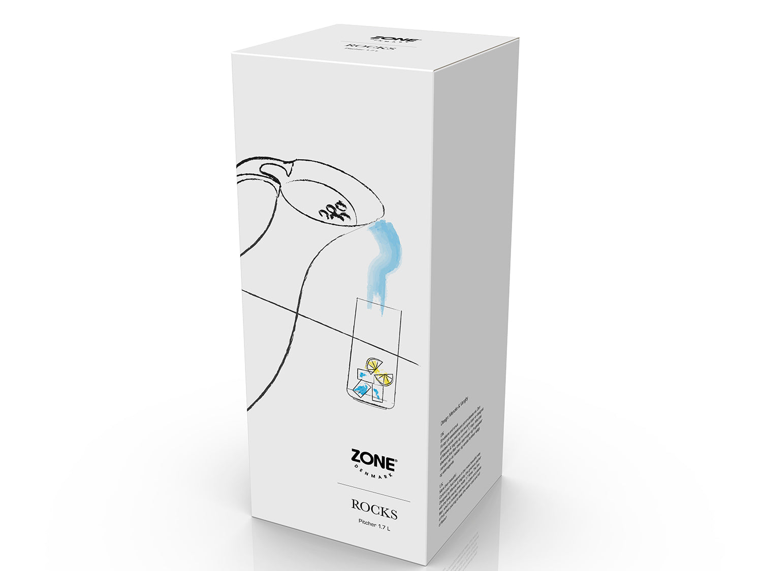 Pichet ROCKS en acier inoxydable Acier poli Zone Denmark - Mathon - 2