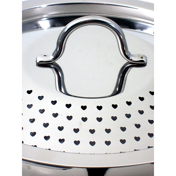 Cuit-pâtes en inox avec couvercle égouttoir 20 cm 4,5 L Inoxriv - Mathon - 3