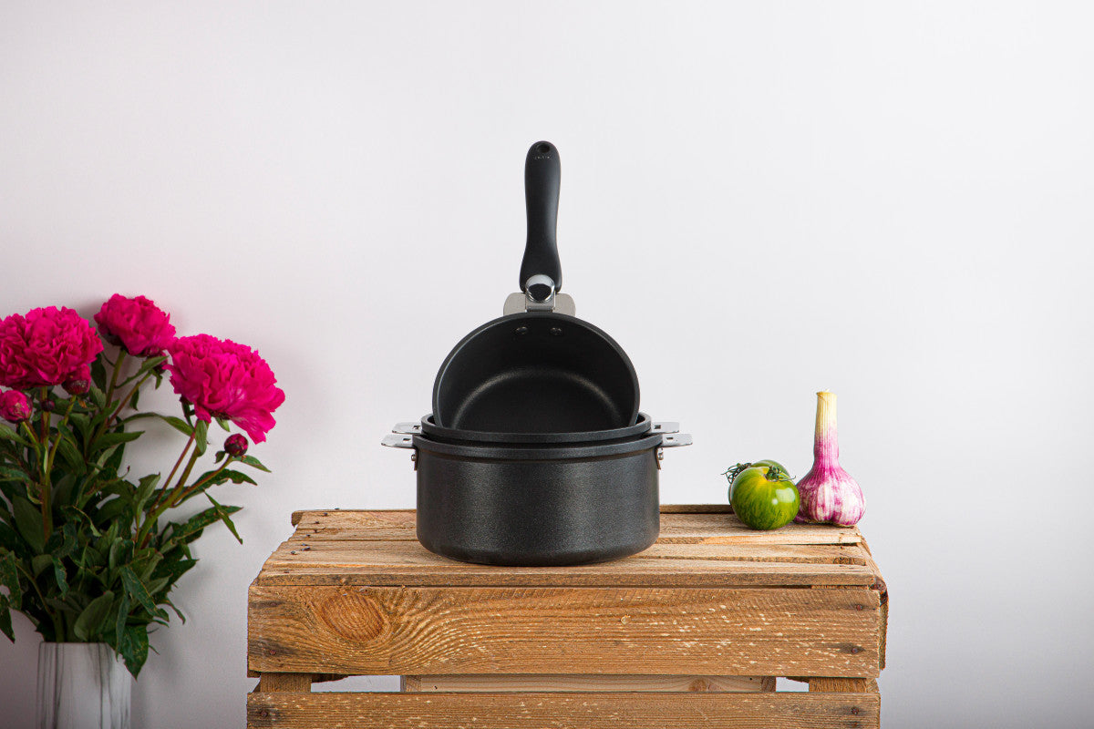 Casseroles antiadhésive en aluminium - poignée amovible 18cm Cristel - Mathon - 2